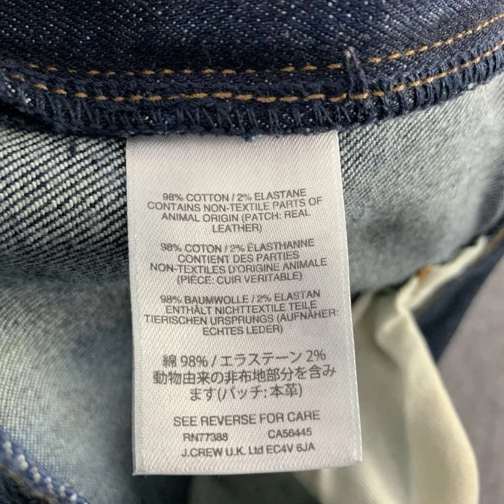 J Crew Japanese Denim Jeans Men 32x29 484 Slim Jurabo Dark Blue